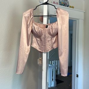 Light pink corset top